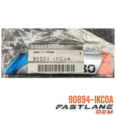 Placa de identificación trasera Nissan Juke 2011-2012 nueva OEM 90894-1KC0A Foto 1 de 4