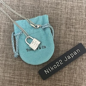 Tiffany & Co. 1837 Lock Padlock Pendant Necklace Sterling Silver 925 w/pouch - Picture 1 of 8
