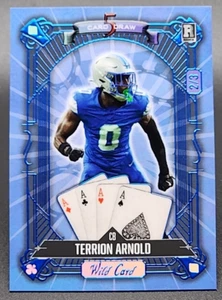 Terrion Arnold/3 2024 Wild Card Draw 5 Card Rookie RC Blue Lions Color Match SP - Imagen 1 de 2