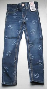 New Girls 4/5 Wonder Nation Smiley Face Jeggings - Picture 1 of 2