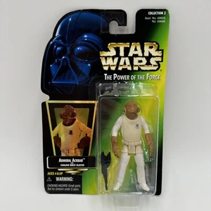 Star Wars Power of the Force Green Card Admiral Ackbar 3 3/4 Inch Action Figure - Picture 1 of 2