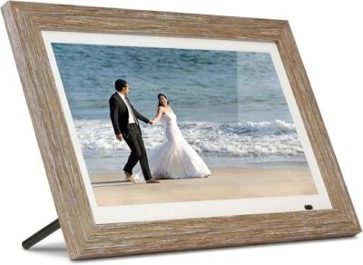 Aluratek 13" Distressed Wood Digital Photo Frame with 8GB Built-in Memory, 2 ... - Image 1 of 4