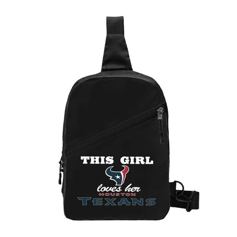 This Girl Loves Her Houston Texans Chest Package Folding Cross-body Bags Cover