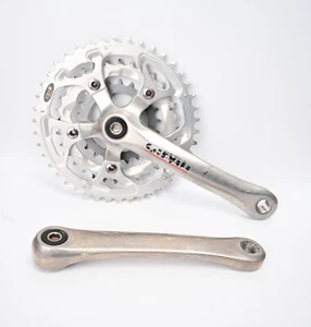 Vintage Sugino AT Triple Crank Arms 175mm 42/32/22t Girvin ProFlex MTB Bike - Picture 1 of 4