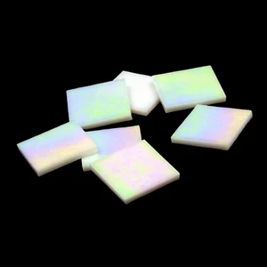 4" x 8" Weiß Opal Iridiert Handgeschliffen Glas Mosaik Fliesen | Schmelzbar 96 coe - Bild 1 von 1