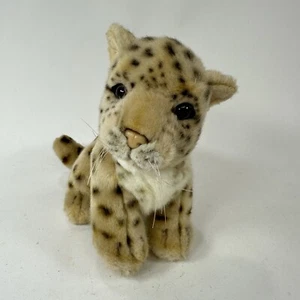 HANSA Stuffed Baby Leopard Cub 7”T Realistic Replica Plush Toy Japan BH3423 - Picture 1 of 9