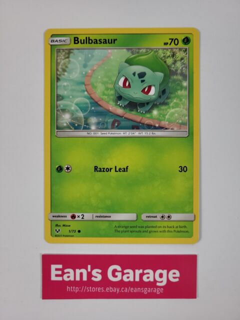  Pokemon - Bulbasaur - 1/73 - Common - Sun & Moon: Shining  Legends : Toys & Games