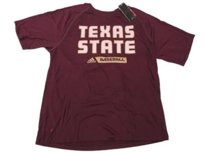 Nueva-Defecto Menor Texas State Bobcats Béisbol Hombres Tallas L-XL-2XL Camisa Adidas Foto 1 de 4