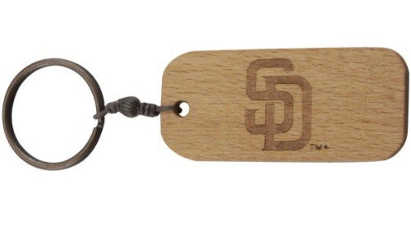 Fanatics MLB San Diego Padres Rugged Wood Keychain - Image 1 of 1