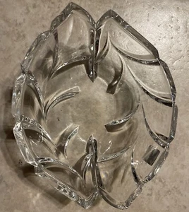 Marquis by Waterford Crystal Palm Leaf Bowl 7.5 In - Picture 1 of 8