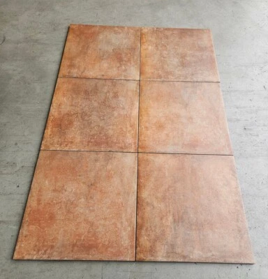 TILES JOBLOT 87: Washed Terracotta Rust Brown Non-slip Floor Tiles 33x33 30m2 - Image 1 of 4