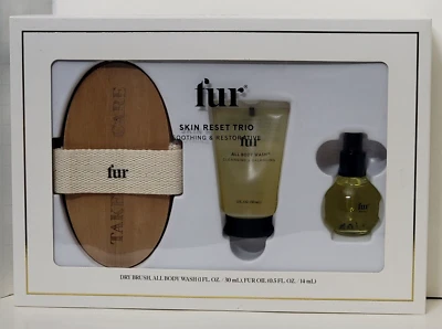 FUR SKIN RESET TRIO SOOTHING & RESTORATIVE, DRY BRUSH, All Body Wash, FUR OIL - Image 1 of 3