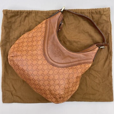 Bolsa de ombro Gucci Guccisima couro marrom hobo  - Imagem 1 de 4