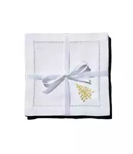 Henry Handwork Mod Tree Cocktail Napkins Set of 4 - Picture 1 of 1