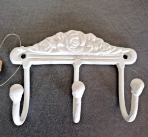 Haken Metall Shabby weiß Garderobenhaken Wandhaken Eisen 12,5 cm - Bild 1 von 3