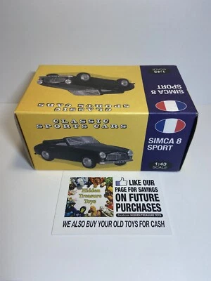 SIMCA 8 SPORT Coches Deportivos Clásicos Diecast Modelo Coche Ediciones Atlas 1:43 Foto 1 de 2
