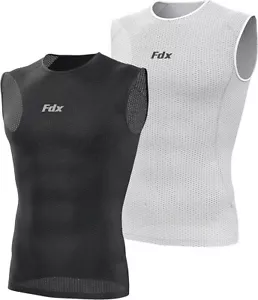 Fdx Lightweight Mesh Sleeveless Base Layer for Cycling, Running, Gym & Sports uk - Picture 1 of 10