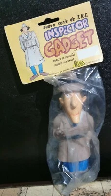 Vintage Inspector Gadget 6" Squeeky Figure Toy 1984 Jugasa baggie - Image 1 of 3