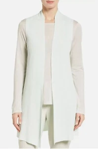 Eileen Fisher Sleek Tencel Rib Open Oval Vest Size PS/PP MSRP $258 NEW! - Picture 1 of 10