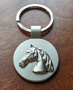 NEW Horse Head Silhouette Keychain Key Fob Chain Equestrian - Picture 1 of 3