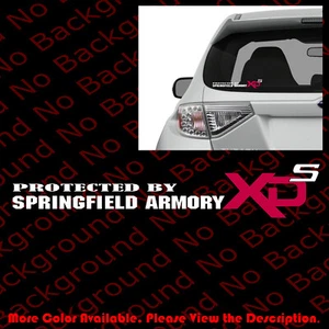 Protected by XDS Springfield Armory Vinyl Decal Die Cut for 2A Gun Rights FA023 - Picture 1 of 9