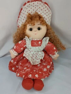 Cuddle Wit Cloth Doll 16 Inch Red Heart Curly Hair Stuffed Animal Toy - Imagen 1 de 10