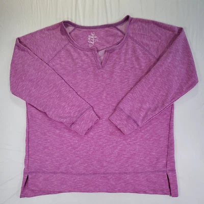 Made For Life Womens Sweatshirt Large Pullover Long Sleeve Fleece Fuchsia - Image 1 of 4