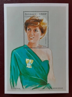 ЦЕНТРАЛЬНОАФРИКАНСКАЯ РЕСПУБЛИКА 1997 1500F MNH Диана лист Скотт 1182 превосходный 2218-1 - Изображение 1 из 3