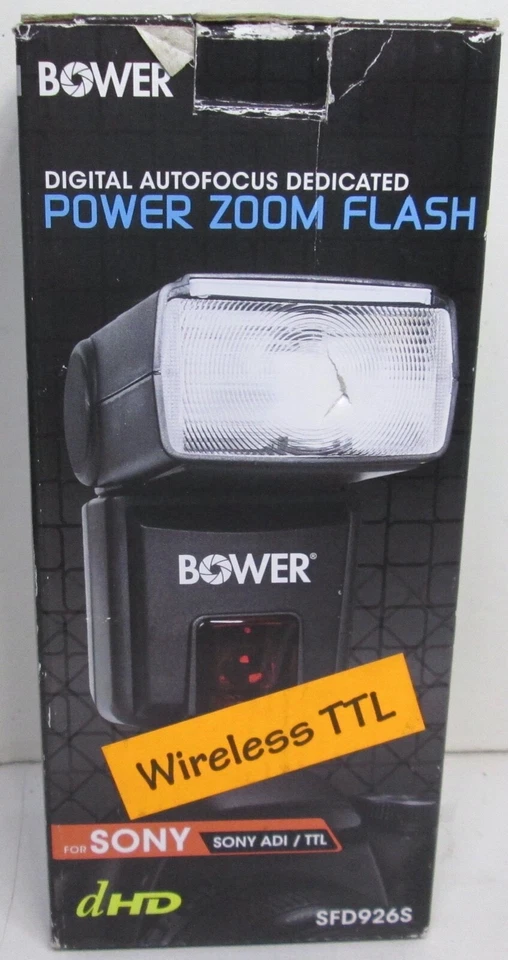 Bower SFD926S Digital Autofocus Flash Power Zoom TTL for Sony - Parts - Image 1 of 4