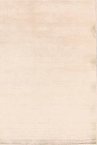 Exquisite Ivory Color Handmade Wool Gabbeh Indian Rug 5x8 ft. - Picture 1 of 9