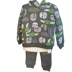 Boy's Licensed Star Wars 3Pc Set Sweater/Joggers/T-Shirt NWT Size 3 - Picture 1 of 5