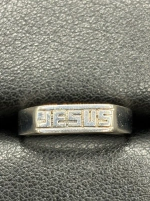 Anillo “Jesús” Plata de Ley Nuevo Estado Talla 7 Sello  Foto 1 de 4