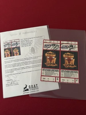 MICHAEL JORDAN SIGNED Playoff Tickets- GOAT COA- Unripped 1/1 - Image 1 of 4