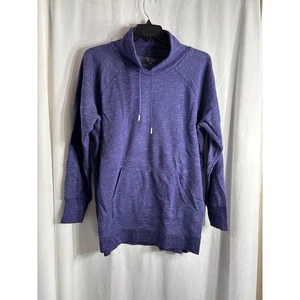 TEK GEAR Ultrasoft Fleece Tunic Sweatshirt Purple Heathered Pullover Women XXL - Picture 1 of 4