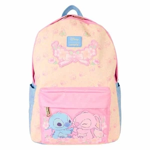 Loungefly Disney Stitch & Angel Nylon Full‑Size Backpack 43 cm – AOP BNWT - Picture 1 of 5