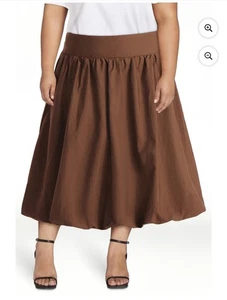 Rock kaffeebraun Luftpolsterboden Midi Damen Arbeitskleidung XXL Übergröße Neu mit Etikett bequem - Bild 1 von 6