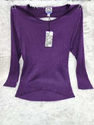 Kahlana Barfield Twisted Back Pullover Sweater Purple Size 2X NWT - Image 1 of 4