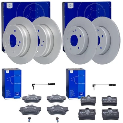 ATE BREMSSCHEIBEN + BELÄGE VORNE+HINTEN passend für MERCEDES C-KLASSE W202 Limo - Bild 1 von 4