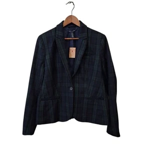 NWT Lucky Brand Women's Wool Blend Academic Plaid Blazer XL_2_4814_3 - Picture 1 of 10