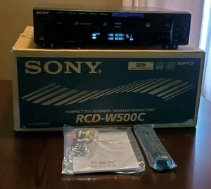 Sony RCD-W500C CD Recorder/changer ๐ซ REFURBISHED ๐ซ New Belts w/ Remote & Box - Picture 1 of 18