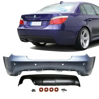 Limousine Heck Stoßstange PDC ABS Diffusor passt für BMW E60 03-07 auch M +ABE** - Bild 1 von 4