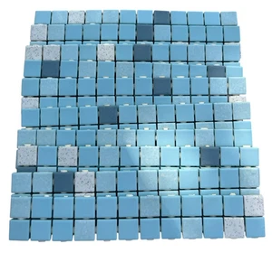 240 Vintage (1"x 1") Fliesen in verschiedenen Blaugrautönen & gesprenkelt weiß - Bild 1 von 7