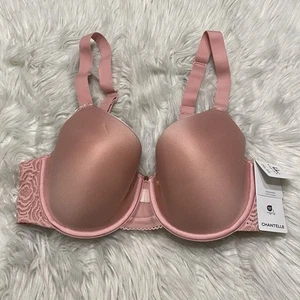 Chantelle 36DDD Bra Pink C Jolie Custom Fit T Shirt Underwire 13B6 NEW $82 - Picture 1 of 9