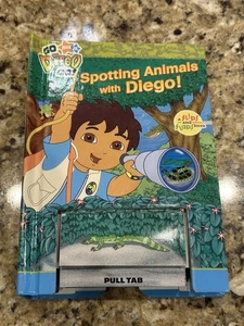 Nick Jr Go Diego Go 2007 Spotting Animals with Diego A Flips and Flaps Book NEW - Picture 1 of 4