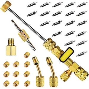Strumento di rimozione nucleo valvola HVAC, strumento valvola AC Schrader, R410A adattatore mini split... - Foto 1 di 7