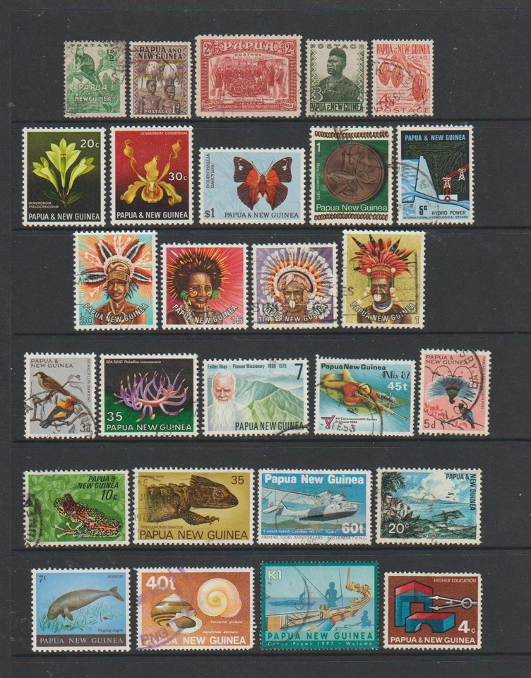 PAPUA  NEW  GUINEA    Collection of  Various  Stamps     USED - Image 1 of 1