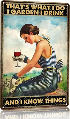 Gardening Gifts Vintage Gardening Sign That'S What I Do I Garden Tin Sign for Ho - Image 1 of 4