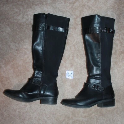 BOTAS DE MONTAR LAURA ASHLEY para mujer talla 8,5 (negras hasta la rodilla con elástico) usadas en excelente estado Foto 1 de 4