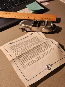 DANBURY MINT CLASSIC CARS OF THE WORLD 1:43 PEWTER 1941 LINCOLN CONTINENTAL +COA - Picture 1 of 9
