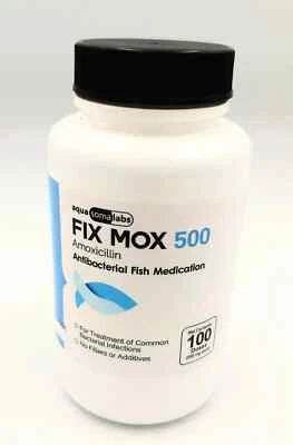 AQUA SOMA LABS FOR FISH Aquariums & FISH Tanks Fix Moxil 500mg/100 CT Made in USA